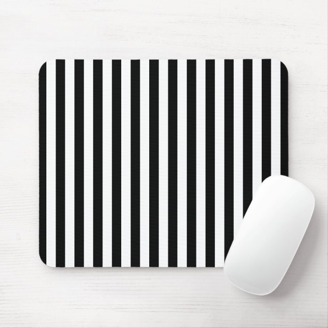 Mousepad Stripes Negras e Brancas, Padrões Strike, Linhas (Com mouse)