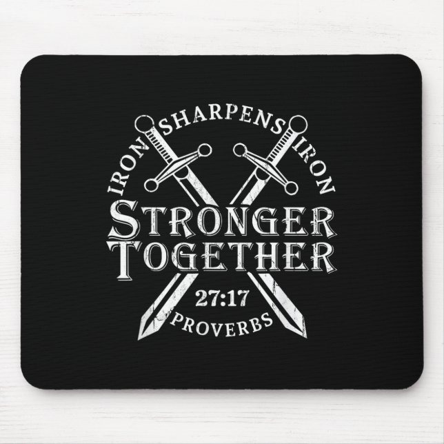 Mousepad Strongers Together Iron Sharpens Iron Proverbs 27_ (Frente)