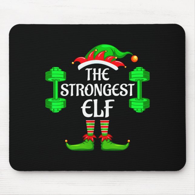 Mousepad Strongest Elf Matching Family Group Christmas Part (Frente)