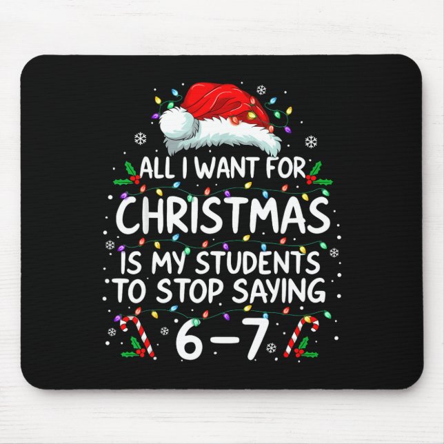 Mousepad Students Saying 6-7 67 Six Seven Funny Teacher Chr (Frente)