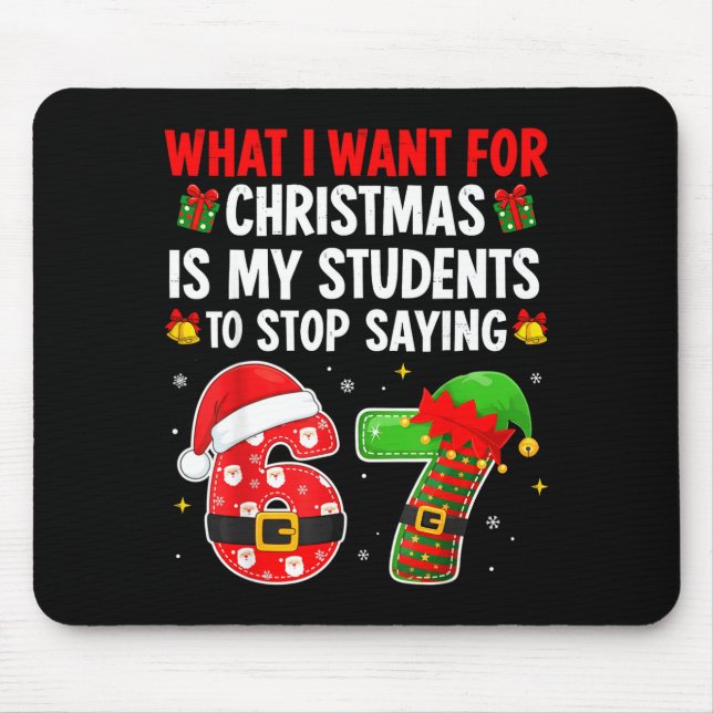 Mousepad Students Saying 6-7 67 Six Seven Funny Teacher Chr (Frente)