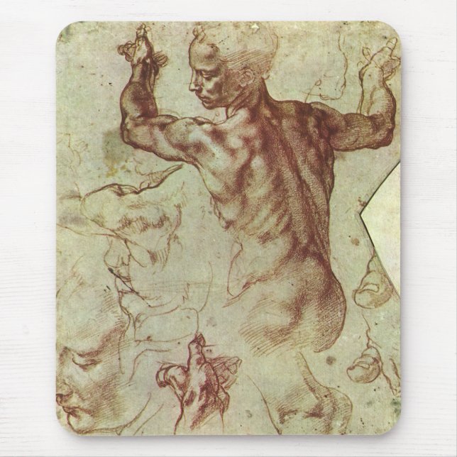 Mousepad Study of Libyan Sibyl by Michelangelo (Frente)