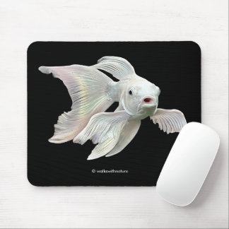 Mousepad Stunning Platinum Butterfly Koi Carp Fish