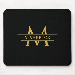 Mousepad Stylish Custom Initials with Name Office