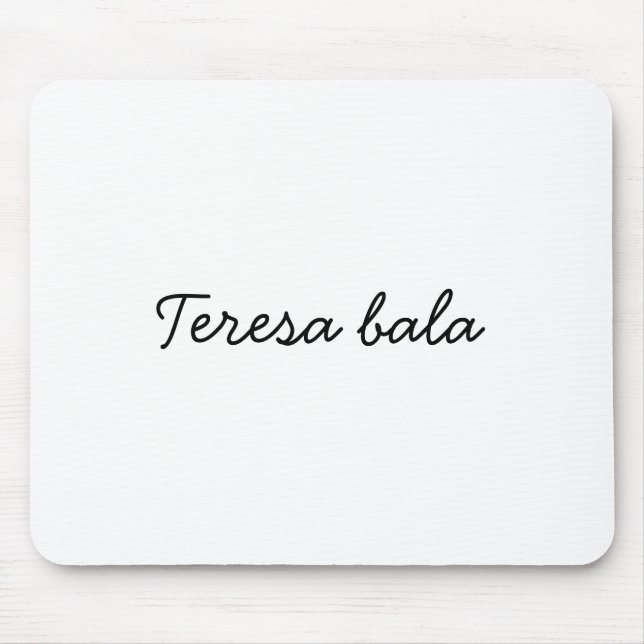 Mousepad Stylish Monogram Modern Minimalist White Script (Frente)