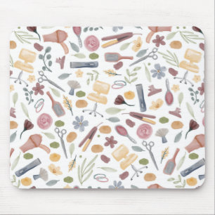 Mousepad Stylist para o cabelo Padrão Watercolor