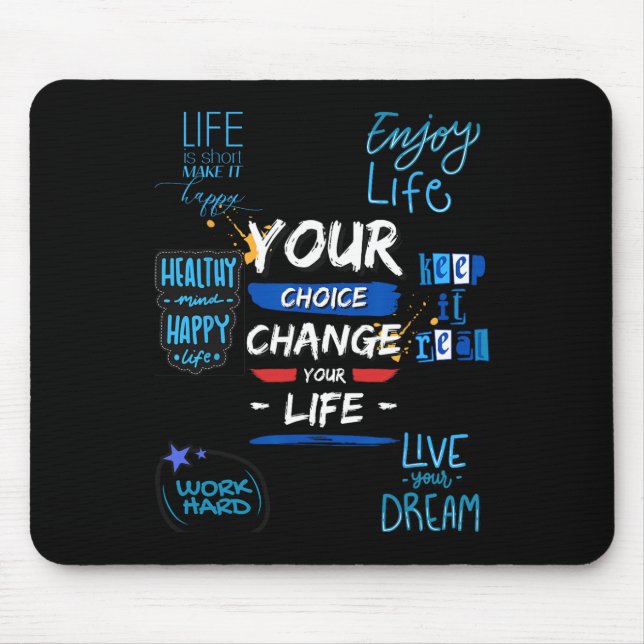 Mousepad Sua Escolha Muda Sua Vida Para a Escola (Frente)
