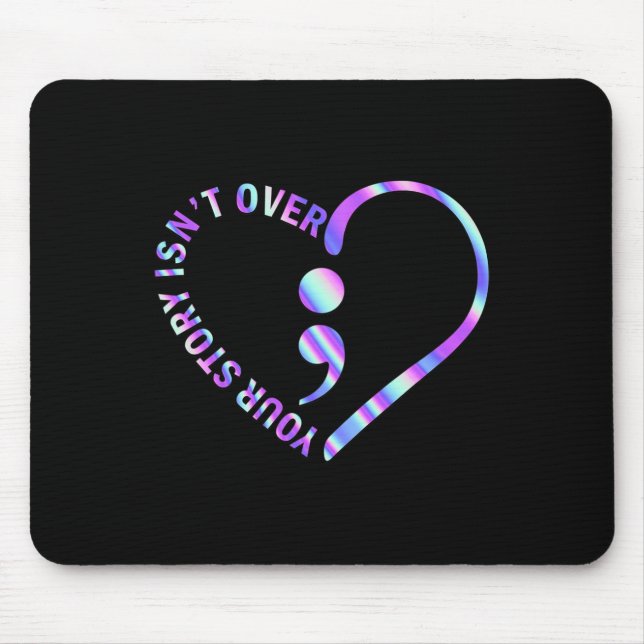 Mousepad Sua história não é sobre prevenção suicida consciê (Frente)