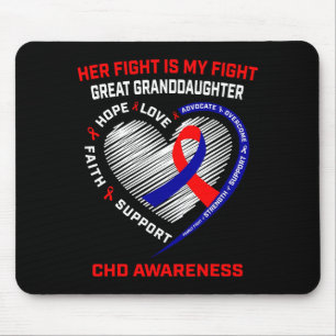 Mousepad Sua Luta Bisneta Chd Coração Conscientização