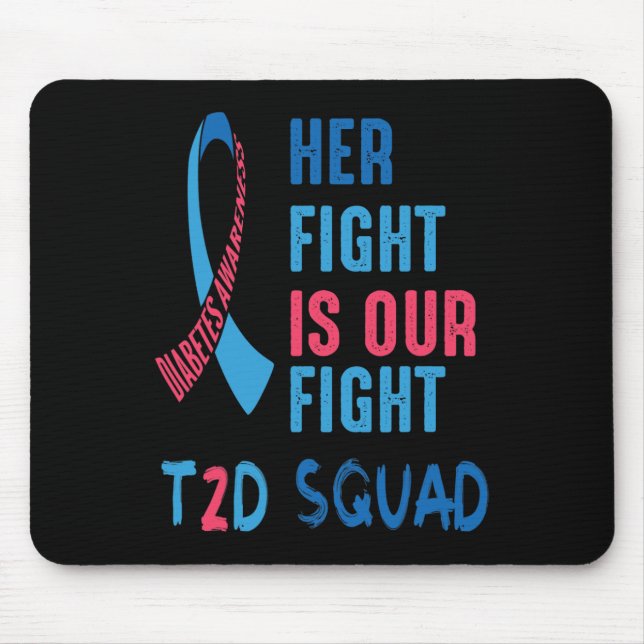 Mousepad Sua Luta É A Nossa Luta Contra A Diabetes Dia Da C (Frente)