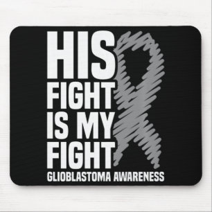 Mousepad Sua Luta É Minha Luta Cinza Fita Glioblastoma Glio
