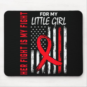 Mousepad Sua Luta É Minha Luta Doença Cardíaca Menina Aw
