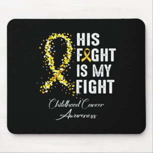 Mousepad Sua Luta É Minha Luta Fita Dourada Câncer Infantil