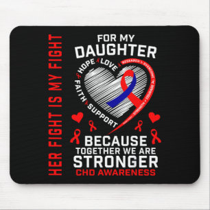 Mousepad Sua Luta Filha Chd Conscientização Doença Cardíaca