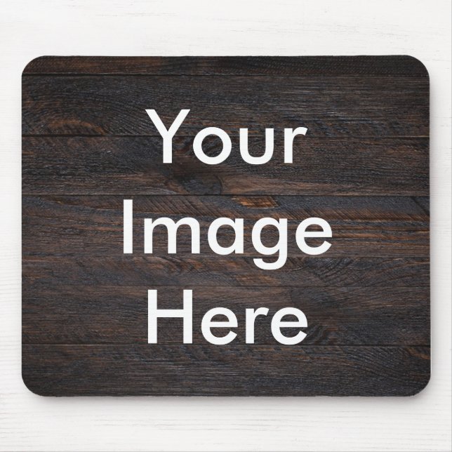Mousepad Sua madeira quadrada de imagem personalizada (Frente)