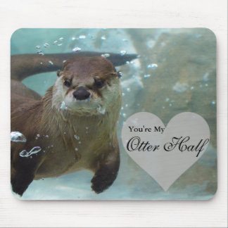 Mousepad Sua minha natação da lontra de rio de Brown da
