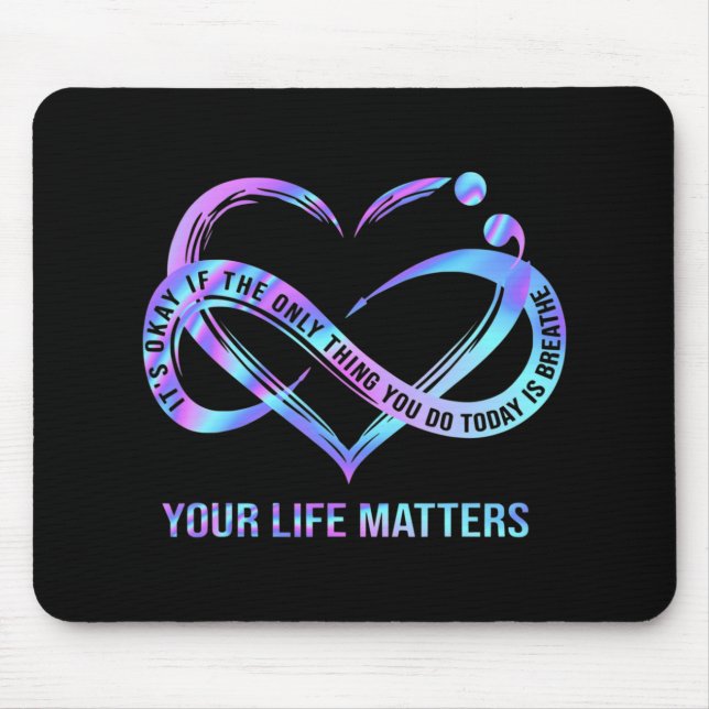 Mousepad Sua vida é importante para a prevenção do suicídio (Frente)