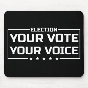 Mousepad Sua Votação Sua Voz fonte branca