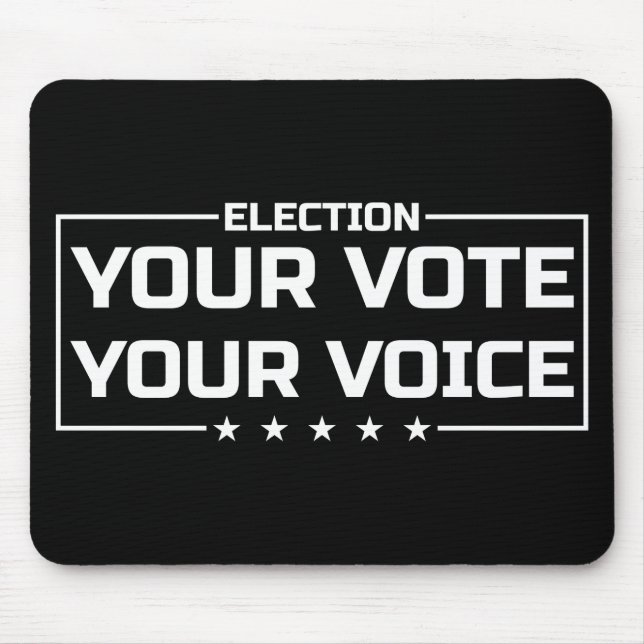 Mousepad Sua Votação Sua Voz fonte branca (Frente)