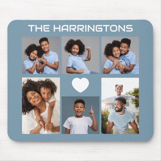 Mousepad Suas fotos, texto e cor (Frente)