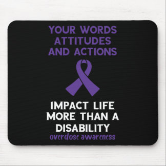 Mousepad Suas palavras Ações de atitude Sobredosagem de fit