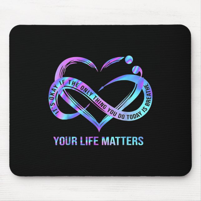 Mousepad Suas vidas Problemas com a Prevenção ao Suicídio R (Frente)