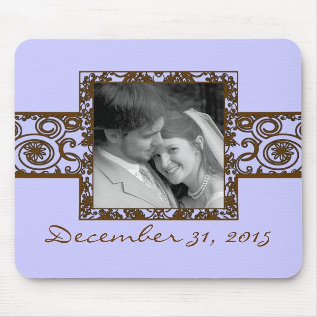 Mousepad Suavimentos Florais Verdes e Pretos (Frente)