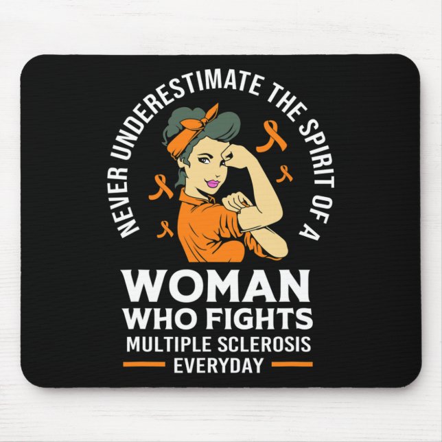 Mousepad Subestimar O Espírito De Uma Mulher Sra. Warrior (Frente)