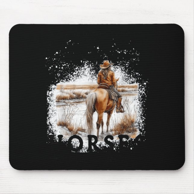Mousepad Subestimar uma velha que monta cavalos  (Frente)