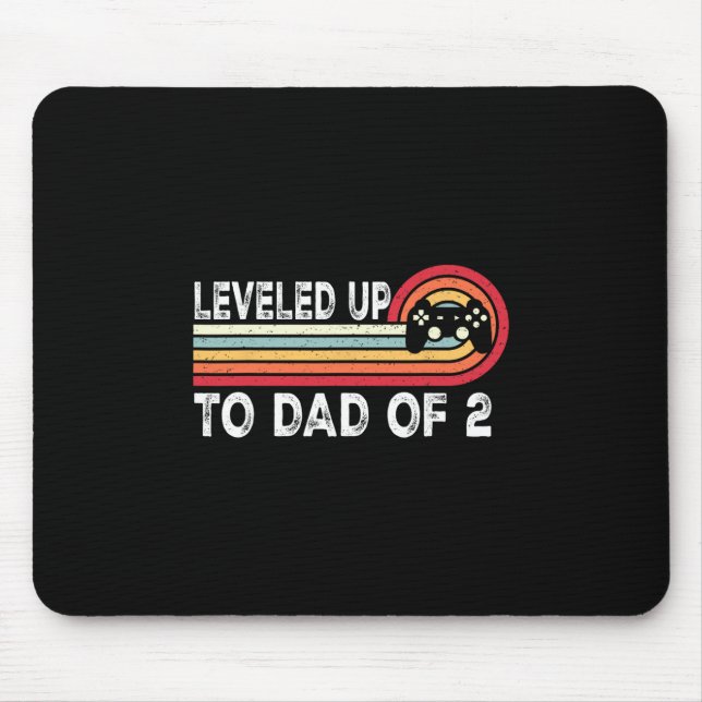 Mousepad Subiu Para Pai De 2 Papai Novamente Anúncio De Gra (Frente)
