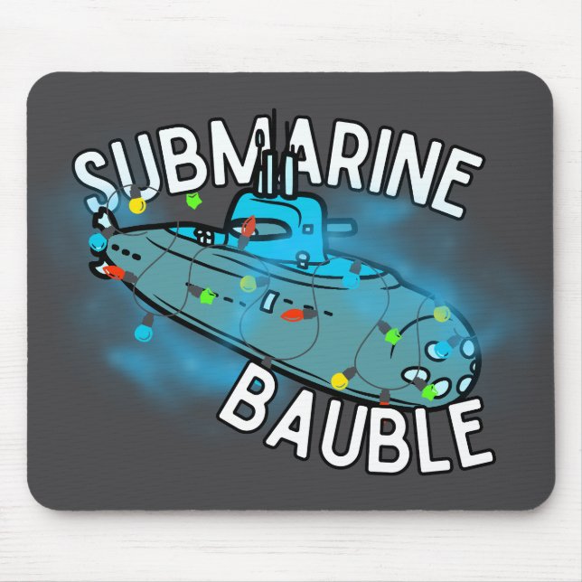 Mousepad Submarino, bauble, natal (Frente)