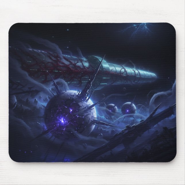 Mousepad Submarino de Pesquisa Avançada Navegando Campo de  (Frente)