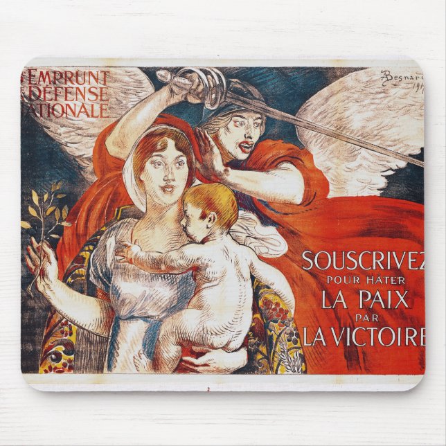 Mousepad Subscreva para acelerar a paz por Victory (Frente)