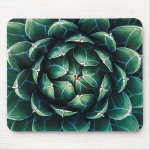 Mousepad Succulent verde & branco