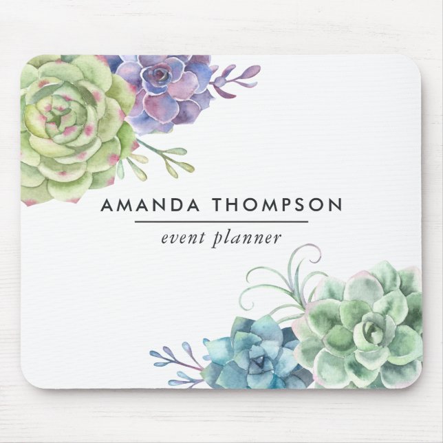 Mousepad Sucultivos do Cactus Desert Watercolor (Frente)