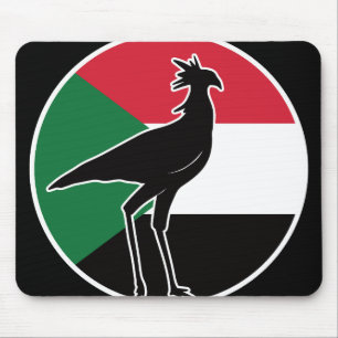 Mousepad Sudão Secretarybird Secretário da Nação Sudanesa