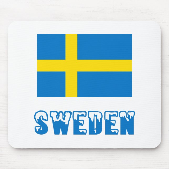 Mousepad Suecia e Bandeira Sueca (Frente)