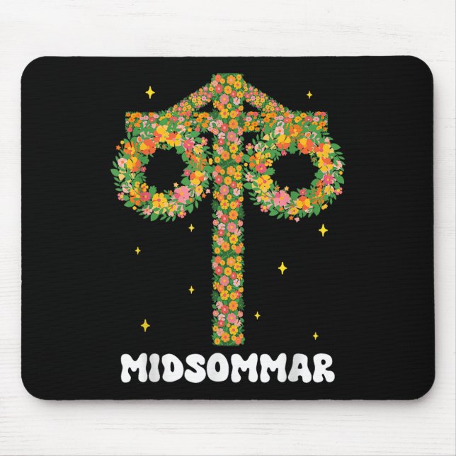 Mousepad Suecia MidSummer Solstile Maypole Midsommar (Frente)