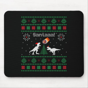 Mousepad Suéter de Natal Feio do Santaaa Dinossauro 