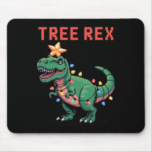 Mousepad Suéter de Natal Feio do Tree Rex Dinossauro 