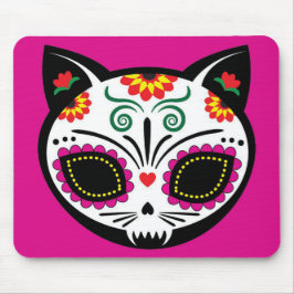 Mousepad Sugar Skull Cat, Dia de los Muertos #14
