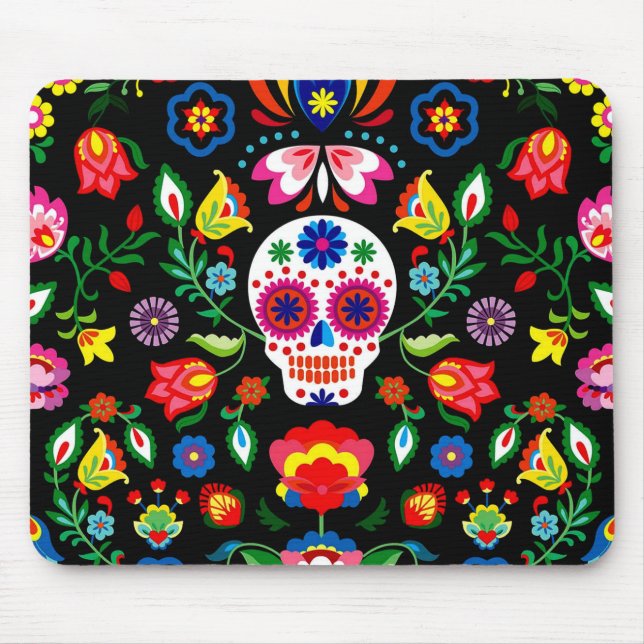 Mousepad Sugar Skull, Dia de los Muertos #18 (Frente)