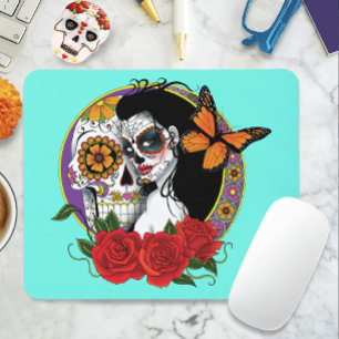 Mousepad Sugar Skulls Art Nouveau
