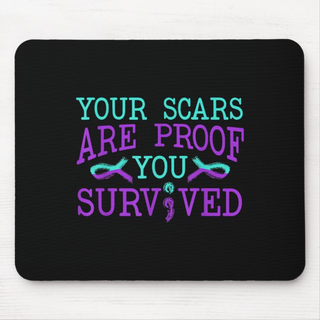 Mousepad Suicide Awareness Suicide Prevention Suprt Survivo (Frente)