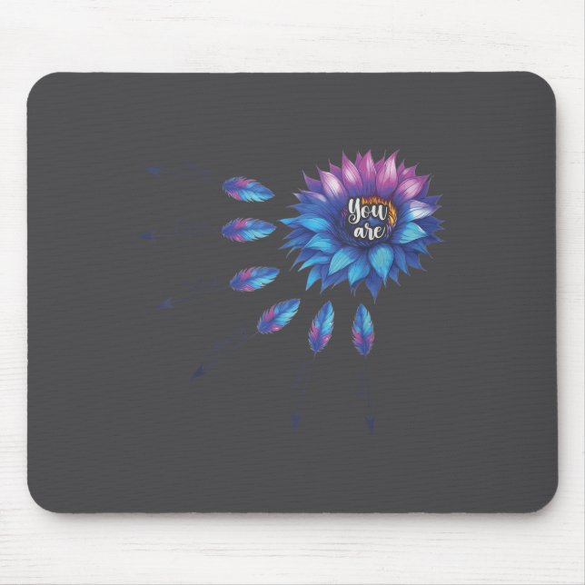Mousepad Suicide Prevention Awareness Sunflower You Are 988 (Frente)