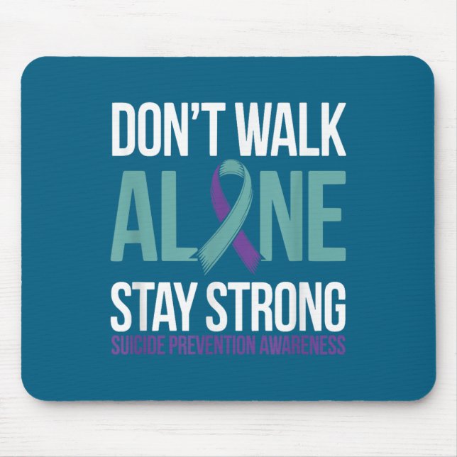 Mousepad Suicide Prevention Teal Purple Ribbon Suprt  (Frente)