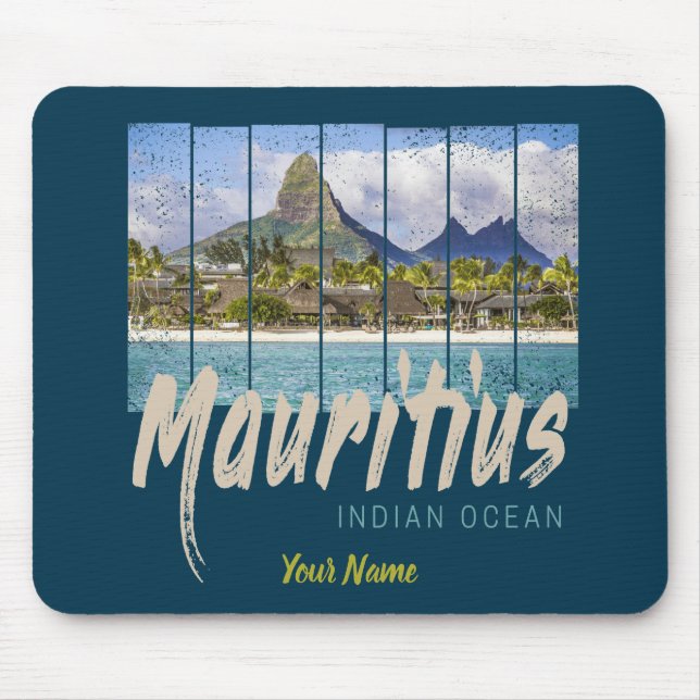 Mousepad Sumário da praia do Oceano Índico Maurício (Frente)
