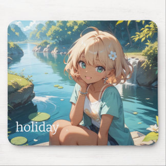 Mousepad summer  Girl　マウスパッド