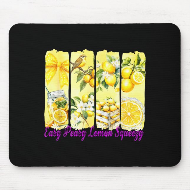 Mousepad Summer Lemon,coquette Bow Summer Funny Gift Tee Wi (Frente)