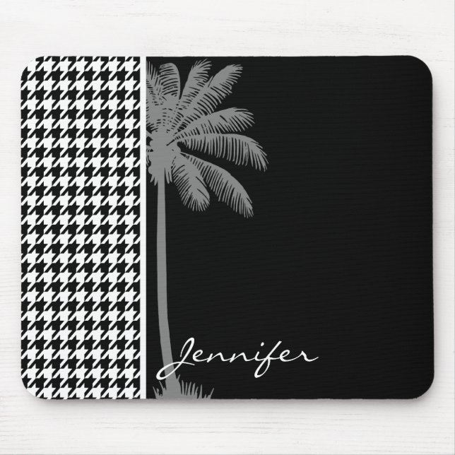 Mousepad Summer Palm Black Houndstooth (Frente)